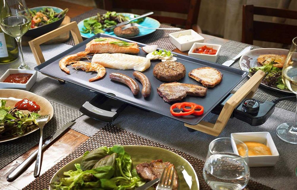 Незалепваща плоча за грил Bestron, 2000W, 47см. х 26см.