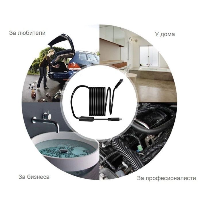 Wifi Ендоскопска камера HARD – 8mm HD 1200p Android | IOS Apple