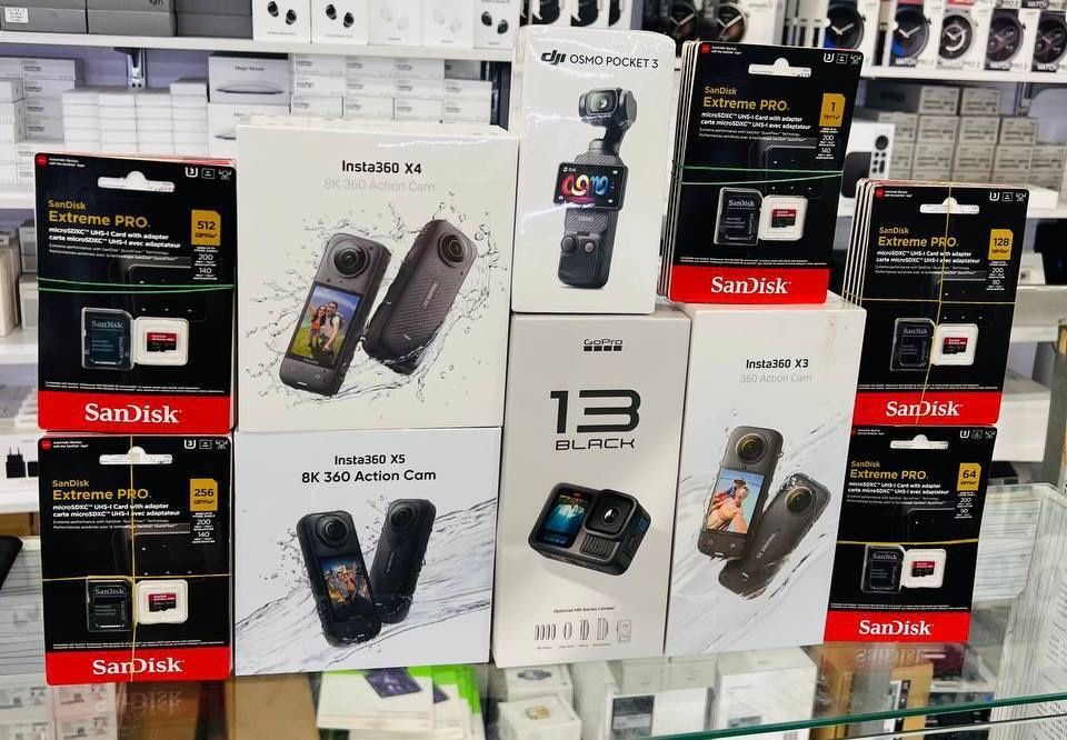 Insta 360 X5.insta 360 X4.insta 360 X3.Hero Go pro 13 black