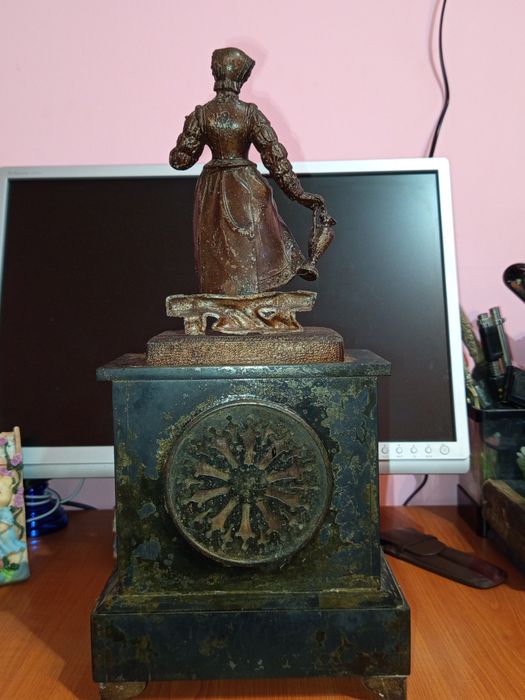 Ceas cu pendul de șemineu francez sec.XIX, S.Marti et Cie