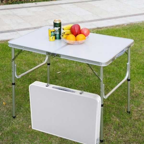 Алуминиева сгъваема маса 90x60x70 см