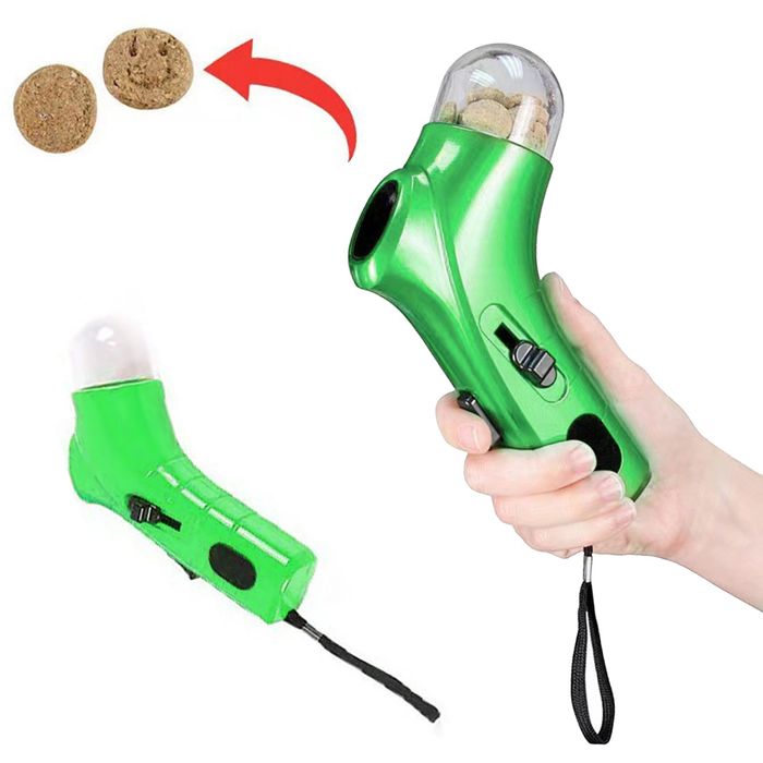 Пистолет играчка за изстрелване на гранули за домшани любимци.