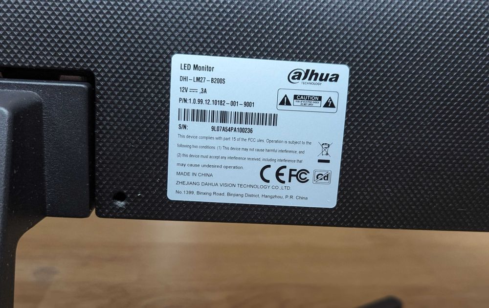 Monitor Dahua Gaming, Full HD, 100Hz, 27 Inch, ELED