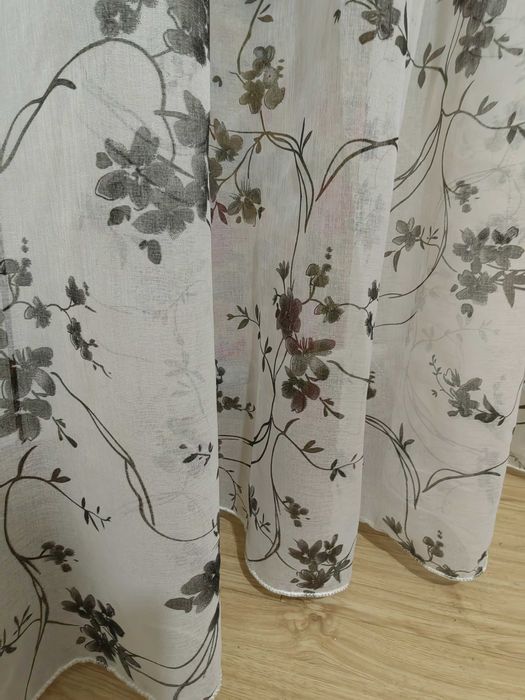 Тюли готовые 5м лен сакура шикарные