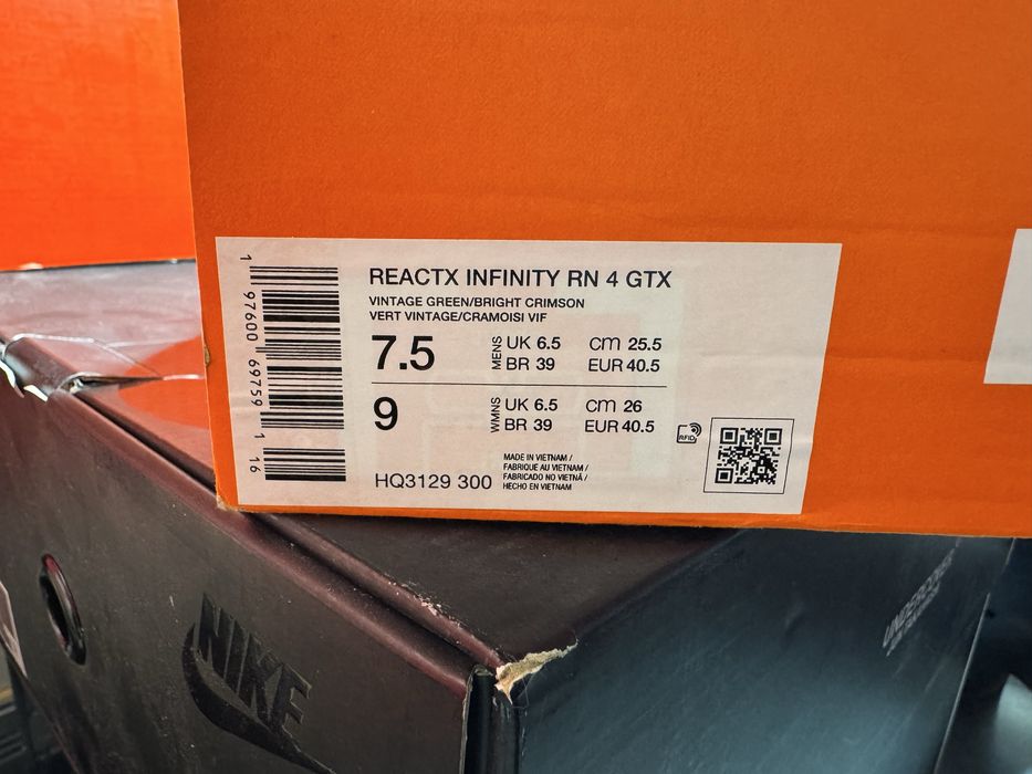Оригинални! Nike ReactX Infinity Run 4 Gore-Tex - 40.5 ShoeMag