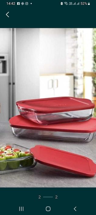 Vas yena  termorezistent cu capac3.85L 40x 25 cm