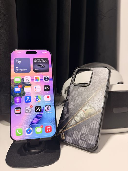 iPhone 16 Pro Max 256GB Black Titanium, Baterie 99%, Impecabil, Fără zgârieturi + Husă