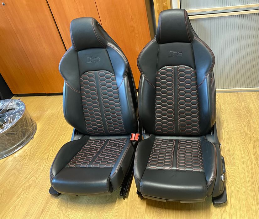 Interior Audi RS5 RS4 S5 S4 A5 A4 B9 8W full piele RS logo Scaune fata