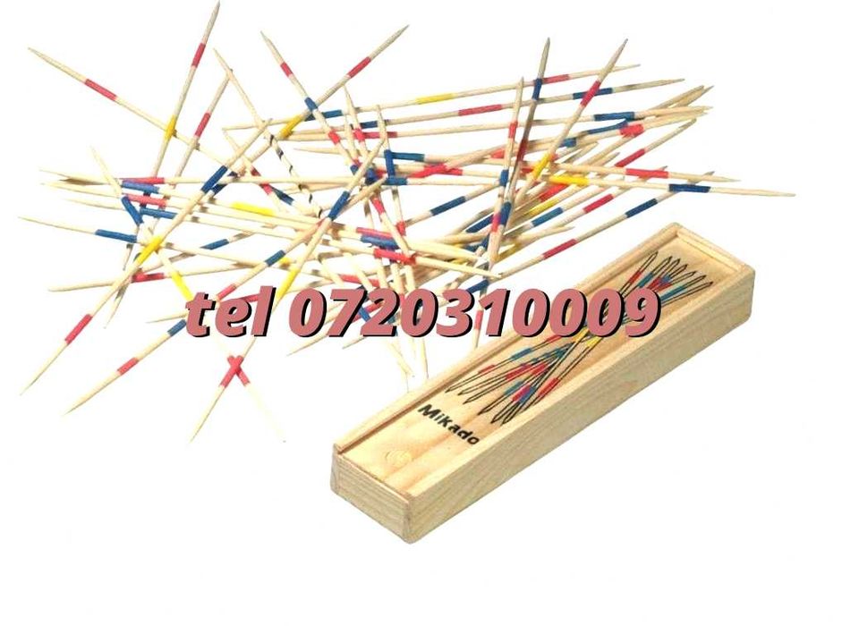 Joc Mikado (Marocco) Din Lemn , Un Cadou Perfect Compatibile Cu Cei Dragi Pentru Joc Relaxare Cadou Sau Utilizare Recreativa