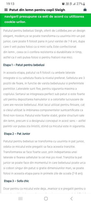 Patut pentru copii din lemn de foarte buna calitate