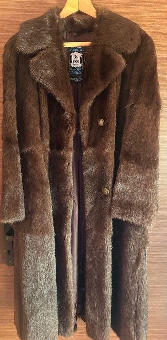 Класическо палто от естествена норка (визон) - отлично състояние