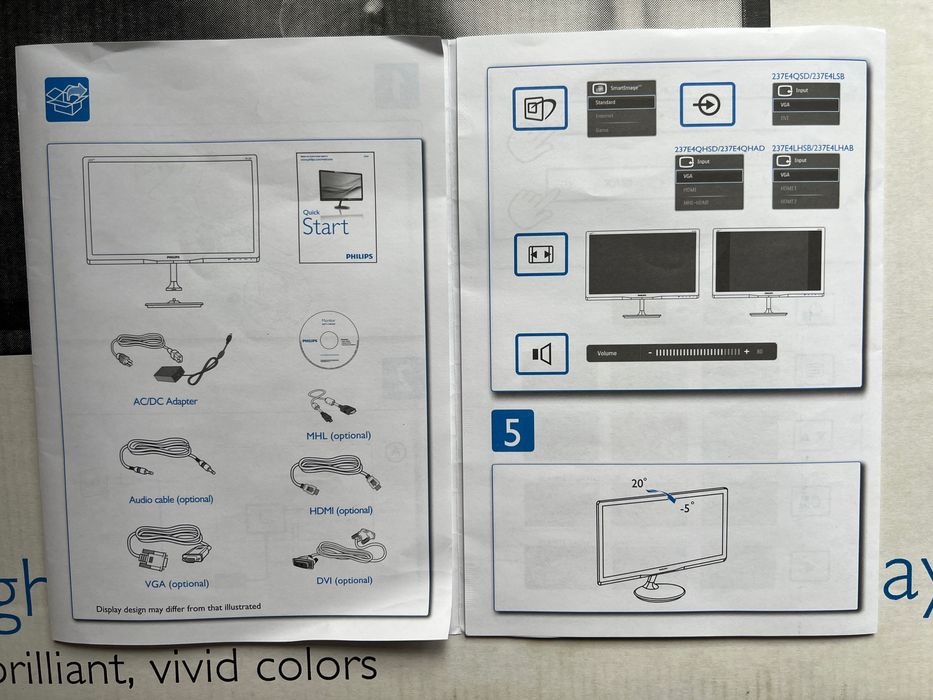 Philips 237E4 IPS LED Display LCD Монитор 23” 1080p FullHD