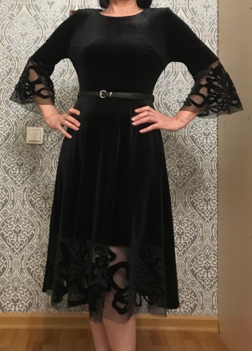 Платье нарядное, велюр