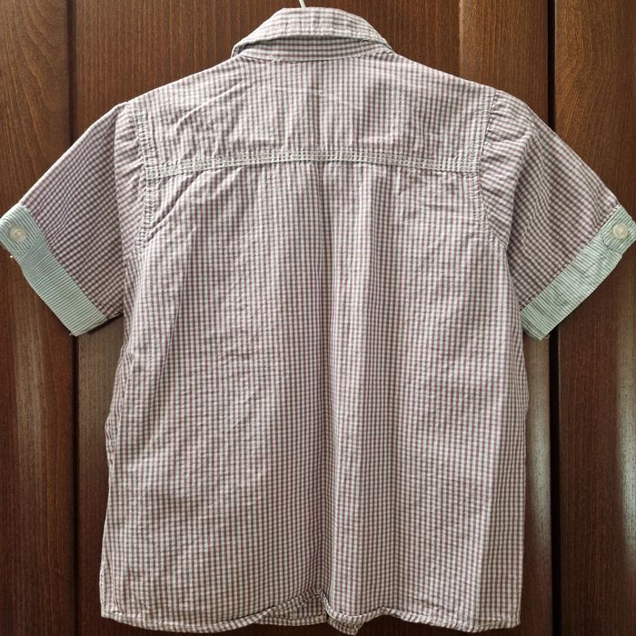 Риза с къс ръкав за момче 3-4 години и ръст 98-104 см. от памук