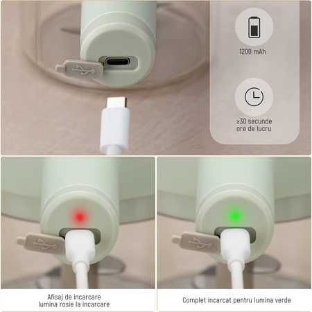 Tocator electric de legume portabil 4 in 1,40W,trepte de viteza,nou