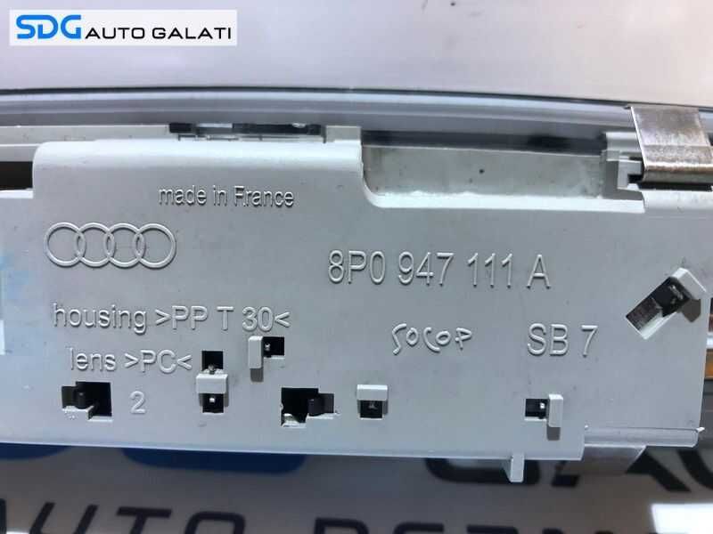 Plafoniera Lumini Lampa Iluminare Habitaclu Spate Pasageri Audi A4 B7 2005 – 2008 Cod 8P0947111A [D0325]