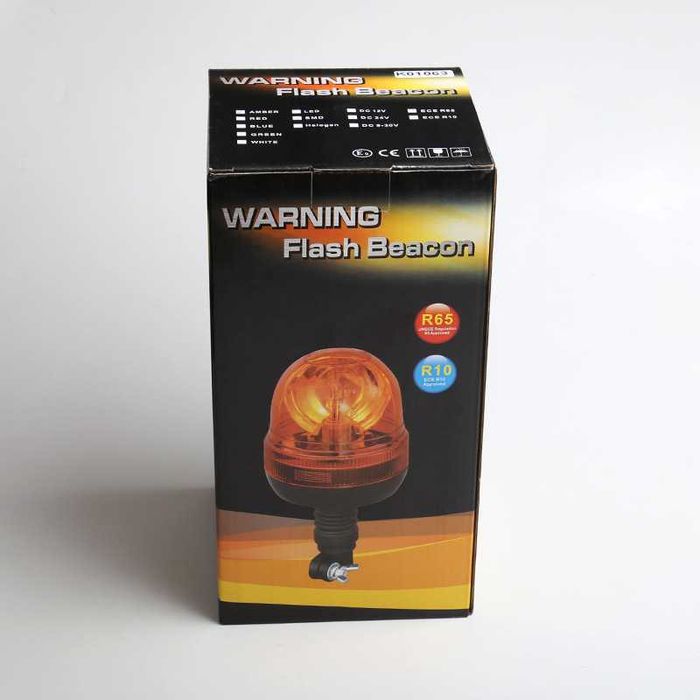 LED ЛЕД Аварийна/сигнална лампа Маяк буркан 12 / 24V – На прът