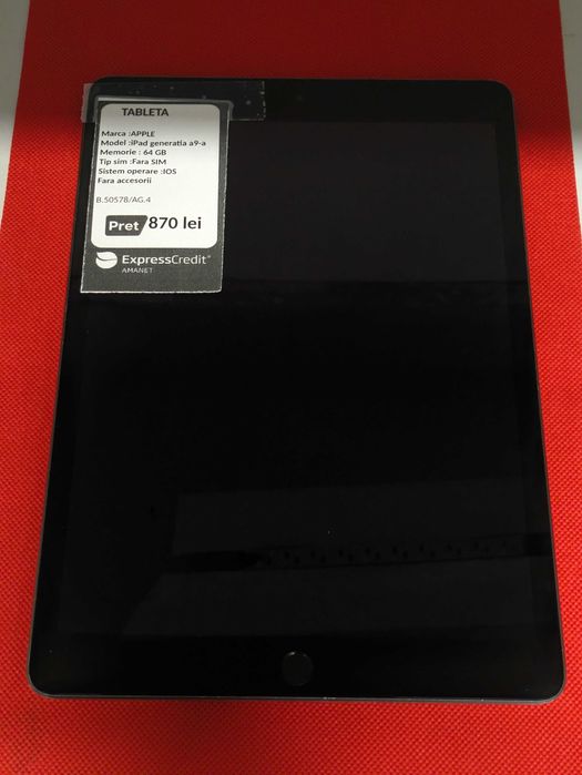 Tableta Ipad 9th generation 3/64GB (AG4 Dacia B. 50578 )Garantie 2 ani
