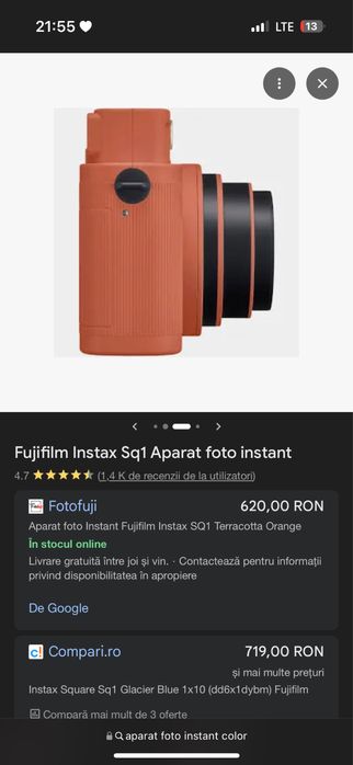 Fujifilm Instax Sq1 Aparat foto instant