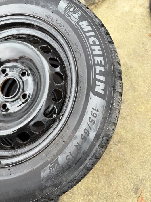 Cauciucuri iarna + jante 5x112, 195/65/15,Michelin alpin 6, stare buna