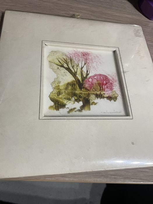 Tablou original semnat – tehnică mixtă, lucrare unicat, ramă inclusă