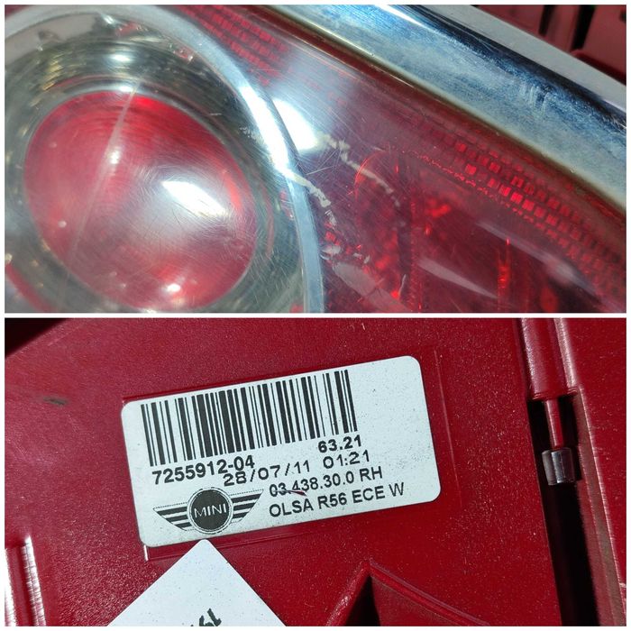 Stop aripă spate dreaptă Hatchback Mini One R56 2011 2.0 Diesel 135kW Cod OEM: 63217255912 (5G3)