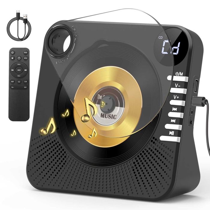 Import Amazon - CD Player Portabil MP3 - bluetooth - difuzor incorporat - nou!