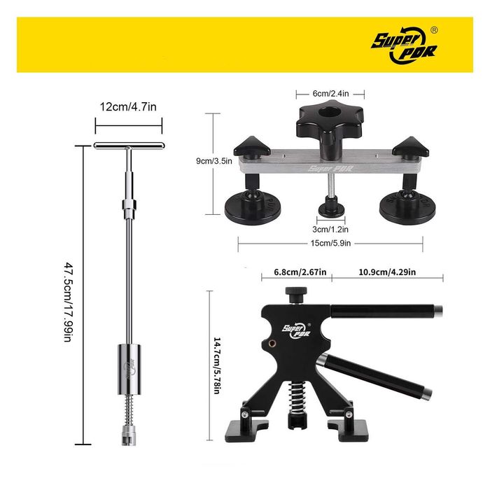 PDR инструменти за изправяне комплект вдлъбнатини градушка вакуум пдр
