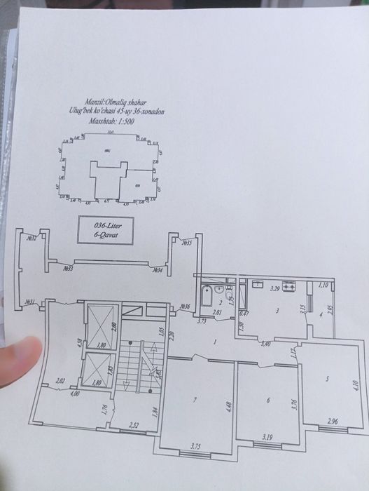 16 etajkada 6- etajda 3-xonali uy sotiladi
