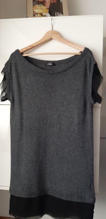 Rochie/tunica casmir lana si vascoza,gri L