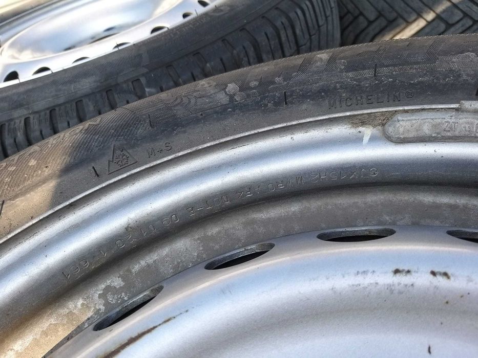 Set jante tabla cu anvelope r15 m+s michelin 185/65r15 renault express 2022 5232r 5262r