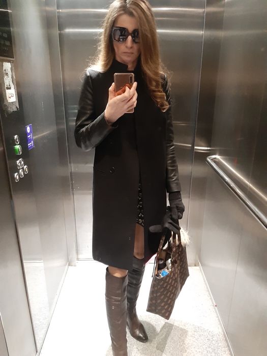 Кафяви високи кожени ботуши Gianni, 39