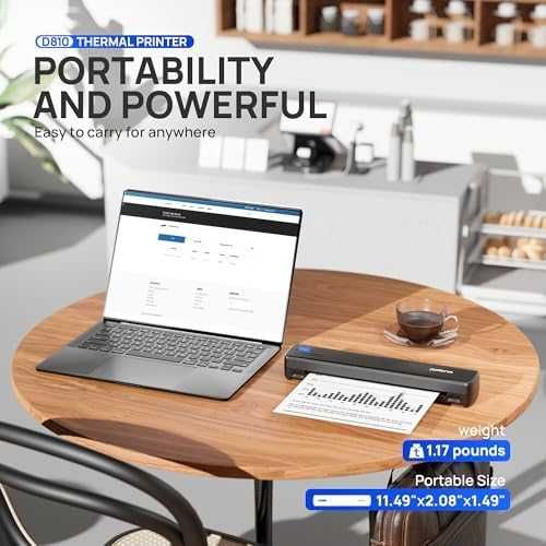 Нов POLONO портативен A4 Bluetooth термопринтер без мастило за телефон и лаптоп