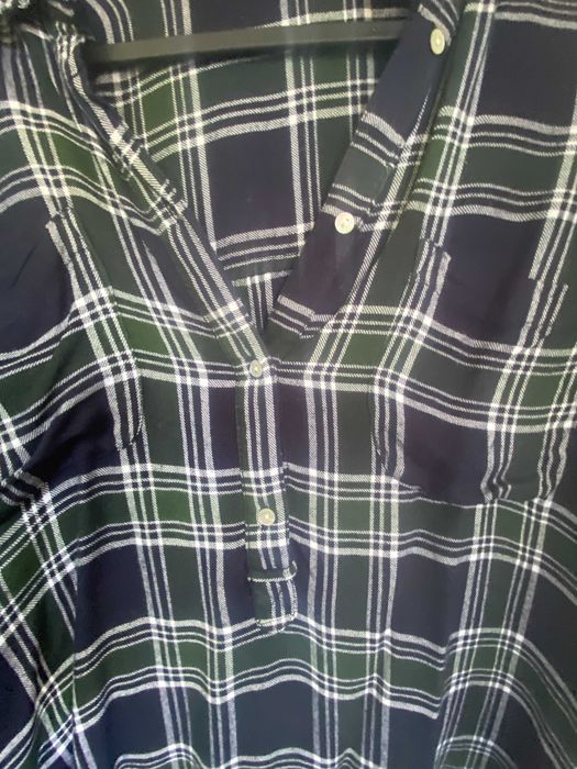 Camasa carouri bleumarin cu verde, S/36