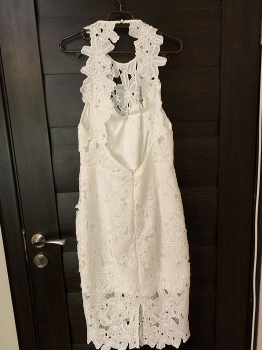 Rochie dantela subtire alba