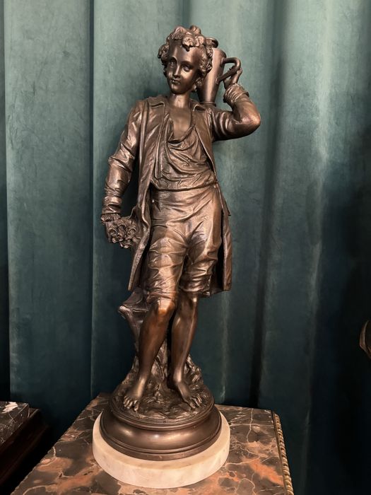 Statueta bronz masiv- 75cm /h