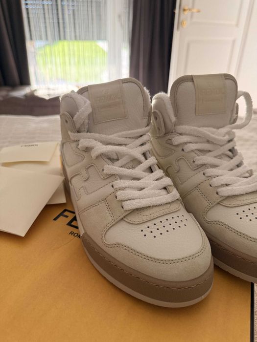 Fendi Match Leather Sneakers