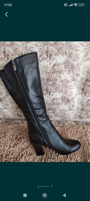 Сапоги кожаные осень -весна Р.39