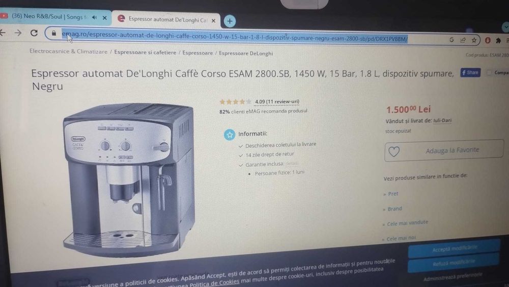 Esspresor De Longhi Caffe Corso