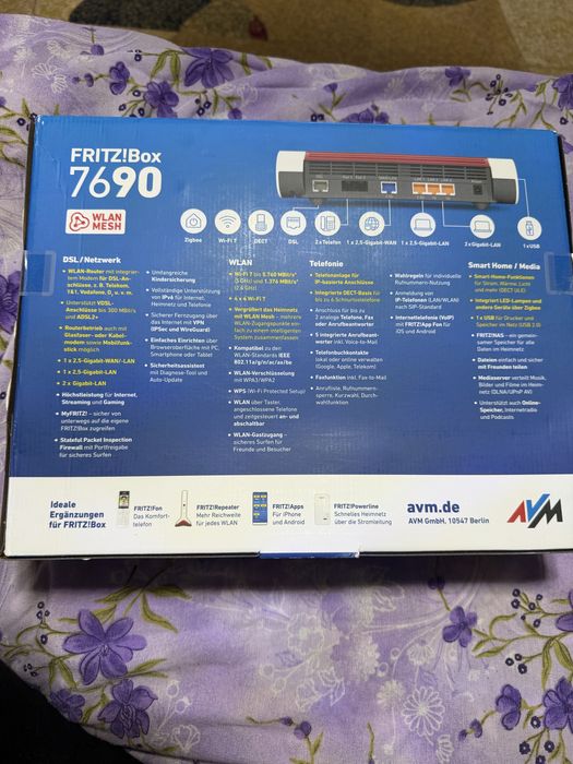 Router AVM FRITZ!Box 7690 Wi-Fi 7 – NOU, SIGILAT