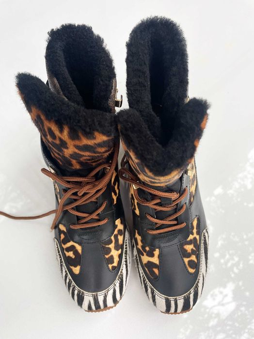 Ghete iarna Michael Kors  piele blana naturala masura 39