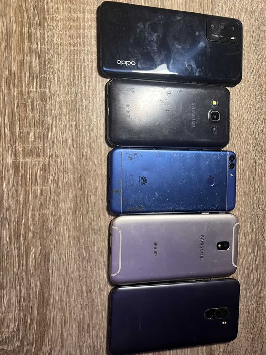 5 telefoane mobile, mărci cunoscute (Oppo, Samsung, Huawei, Xiaomi)
