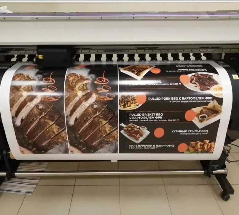 ШИРОКОФОРМАТНАЯ печать банера, оракала,холсты,обои