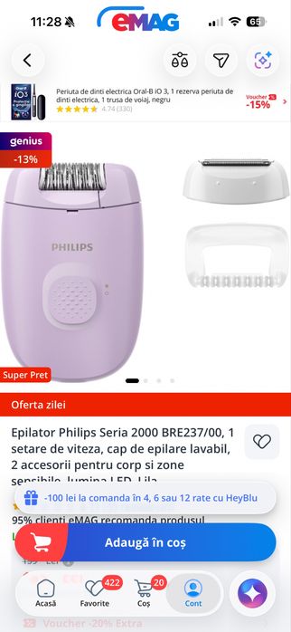 epilator electric phillips