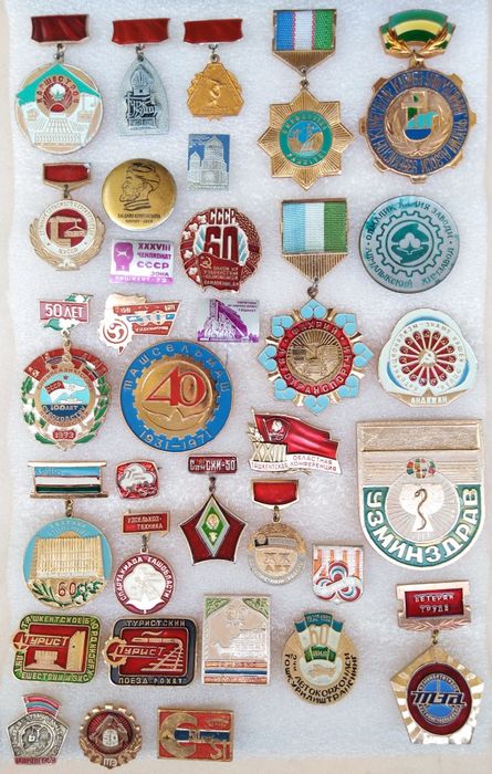 Значки узбекской ССР (УзССР)-ЧИТАЙТЕ ОПИСАНИЕ.