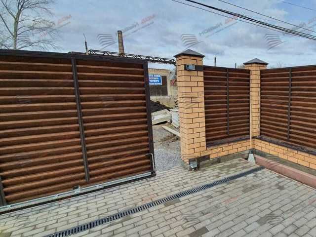 Забор жалюзи металлический