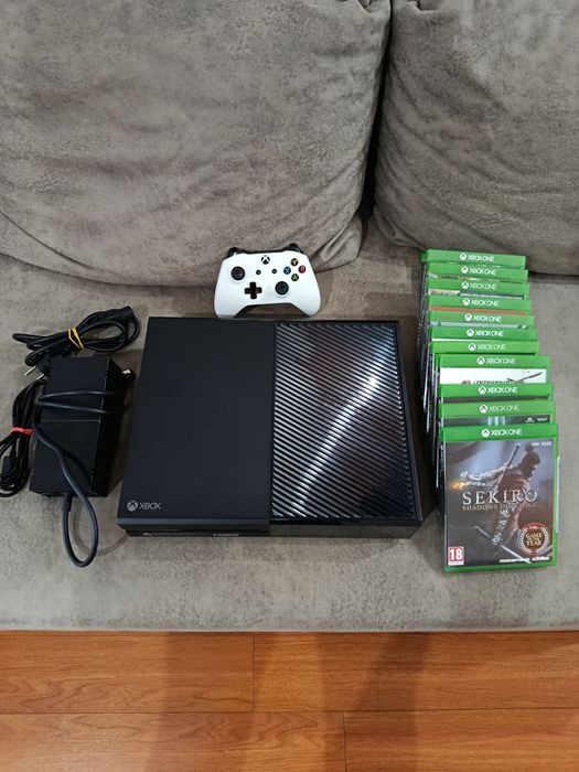 Consola Xbox One Original Impecabila 500GB - 1 Controller Alb - 13 Jocuri (Sekiro GotY)