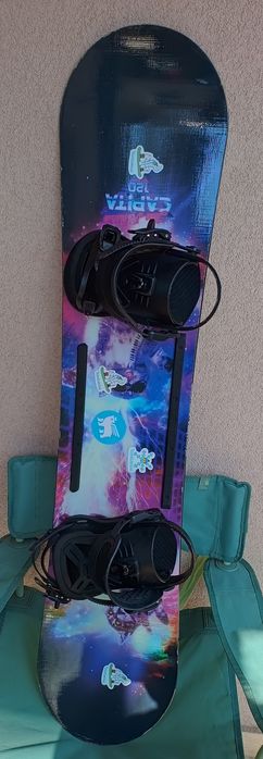 Детски сноуборд комплект CAPiTA 120 + автомати UNION, сноуборд обувки