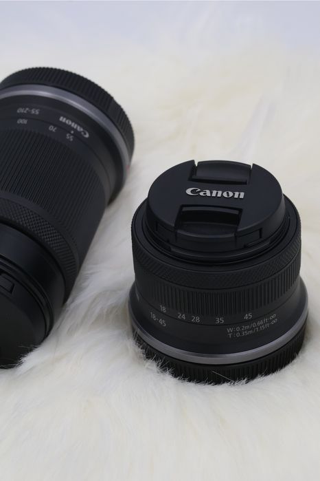 Обективи Canon RF-S 55-210 мм, f/5-7.1 / Canon RF-S 18-45mm f / 4.5-6.3 IS STM