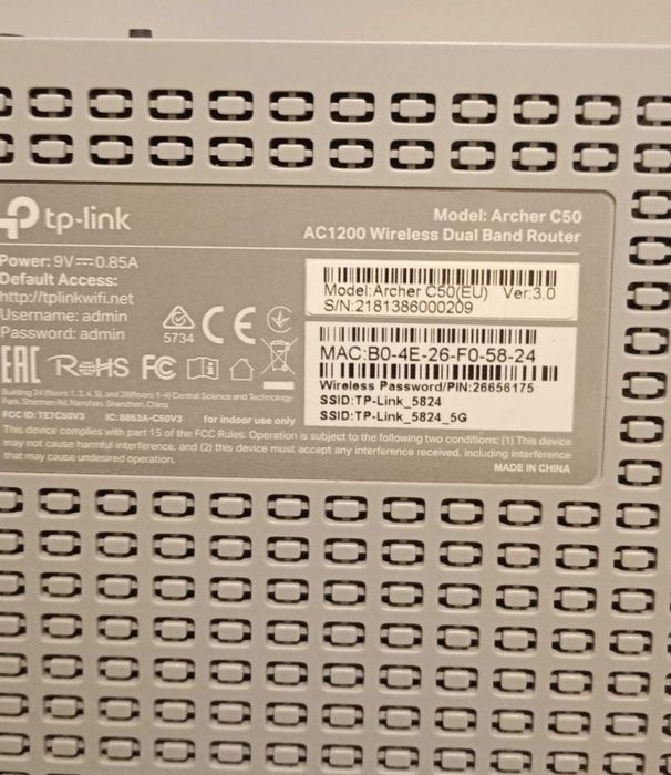 Router Wireless TP-Link Archer C50 AC1200 Wireless Dual Band 2.4 / 5G